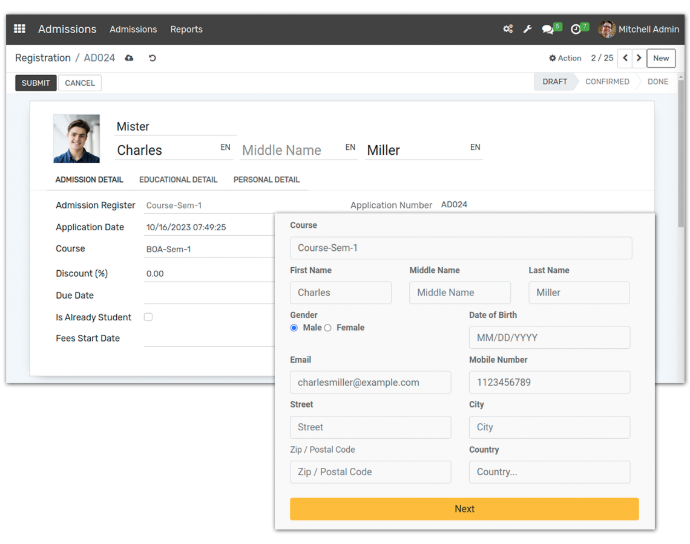 OpenEduCat Online Admission Management