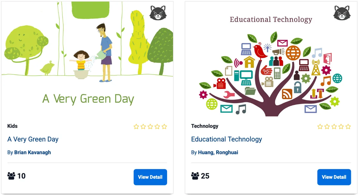 Library learning view