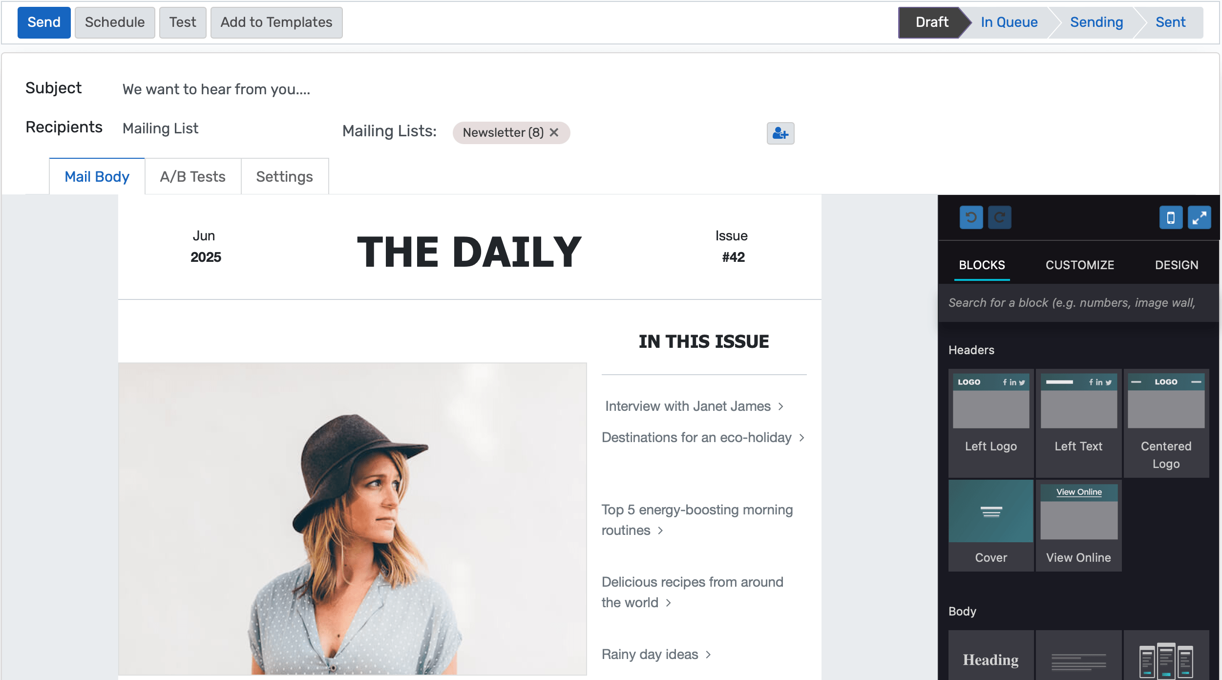 Institutional Email Marketing Dashboard