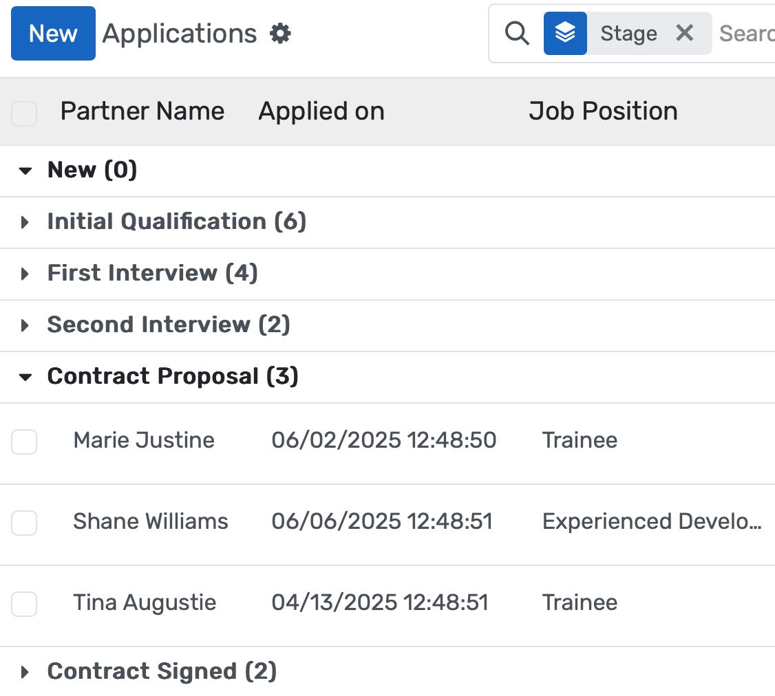 Applicant Profile and Hiring Workflow Dashboard
