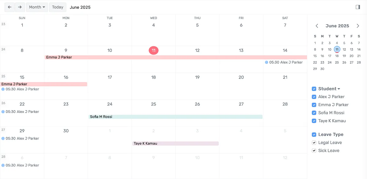 Leave Request Banner