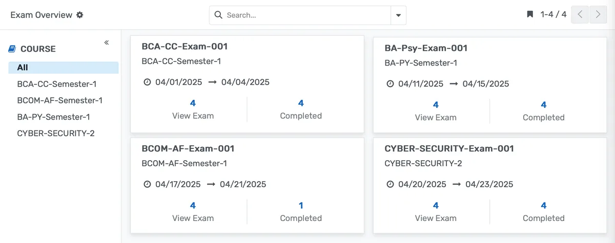 Exam Management Banner