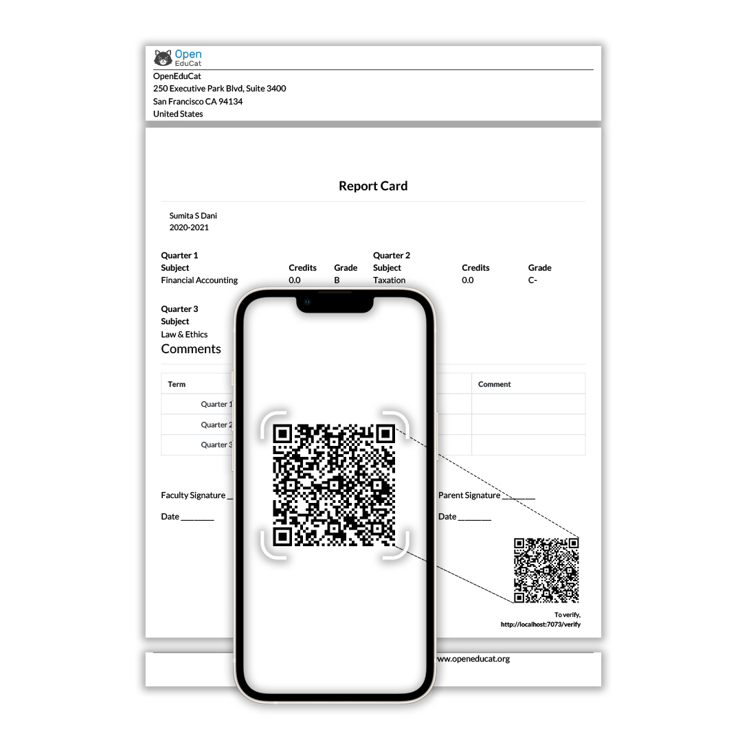 OpenEduCat Secure Transcript