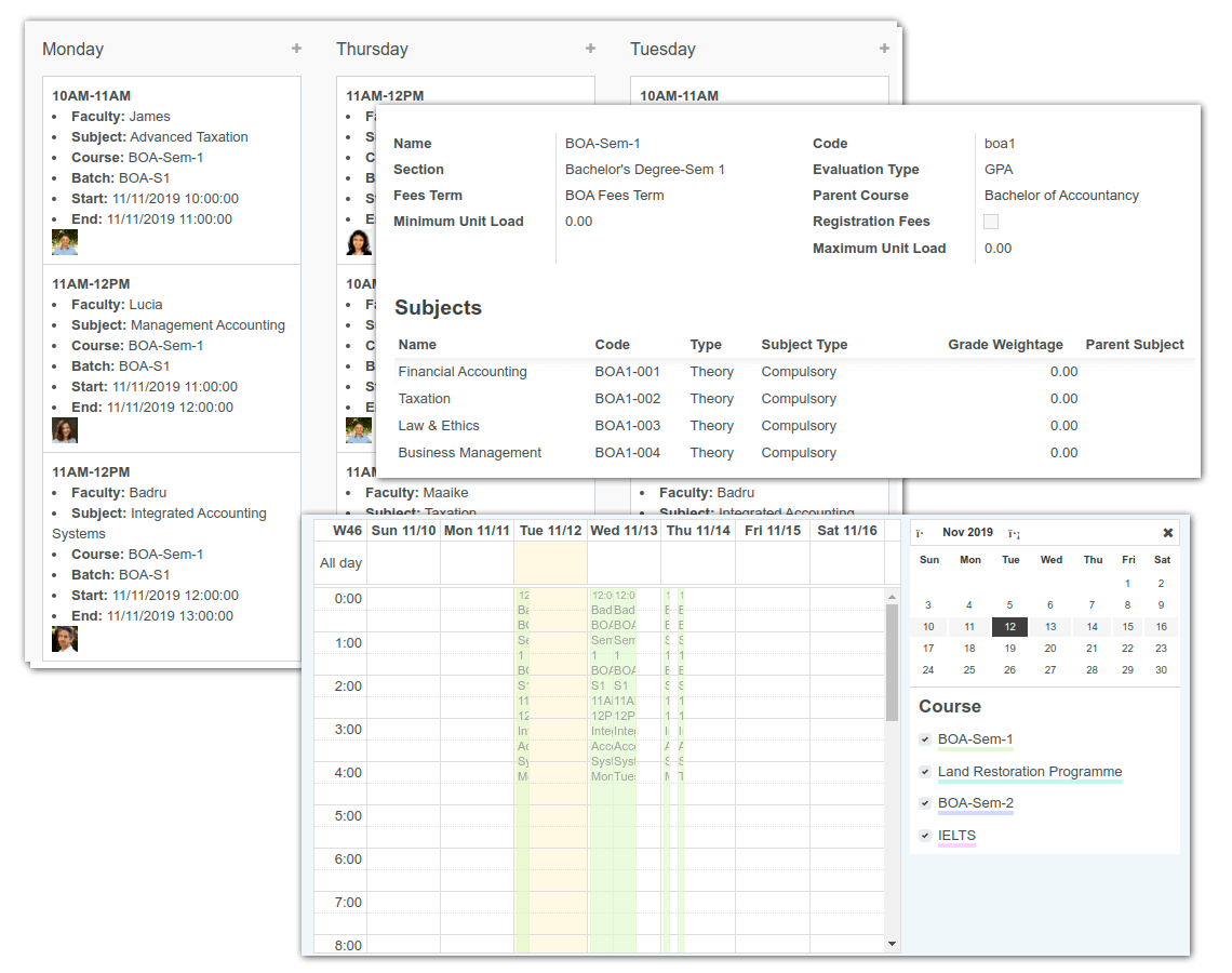 Course management system