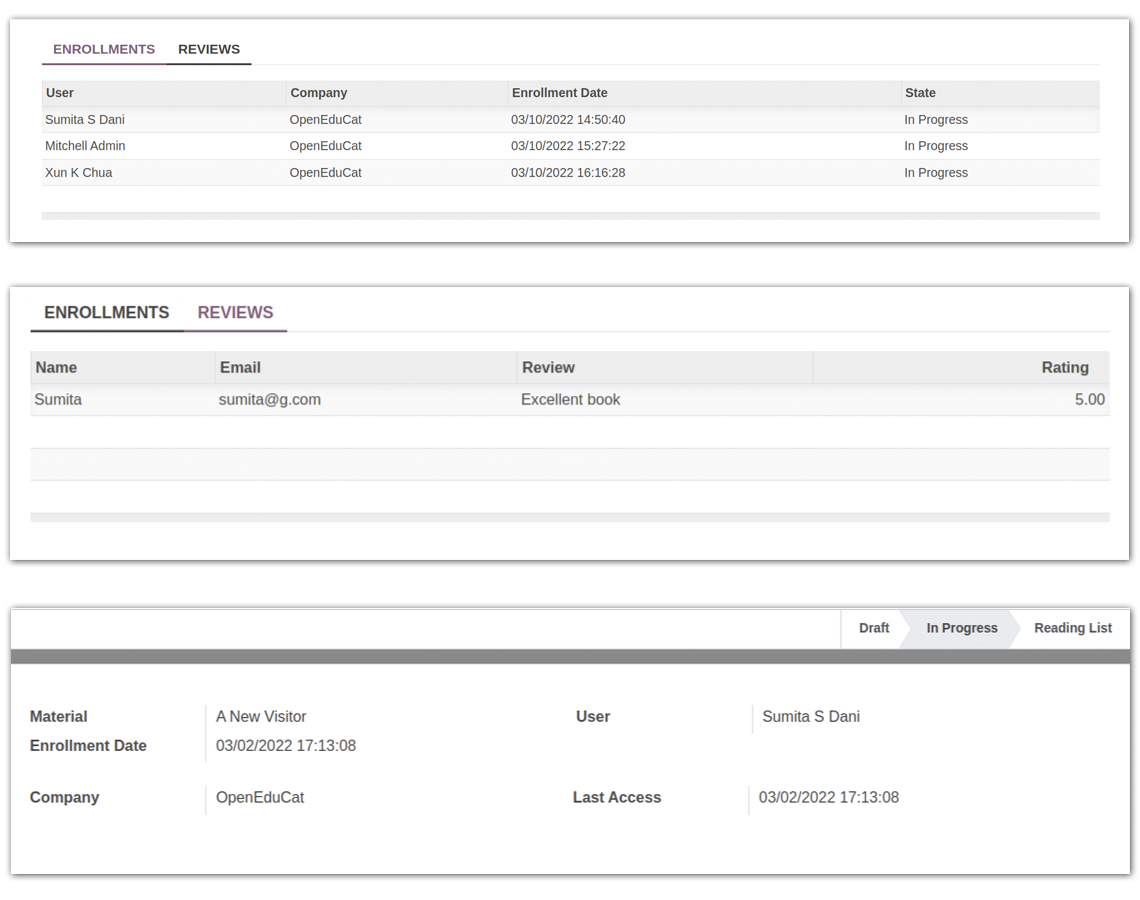 OpenEduCat Multiple Access Books